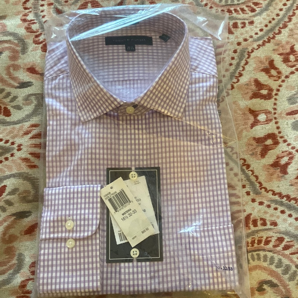 New Men Tommy Hilfiger long sleeve dress shirt